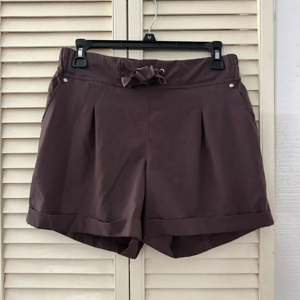MPG Women's Dark Brown Shorts with Bow Detail